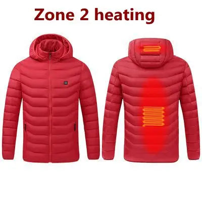 Levoire | Veste Chauffante Usb Intelligente Pour Homme 2 Zones rouges chauffées
