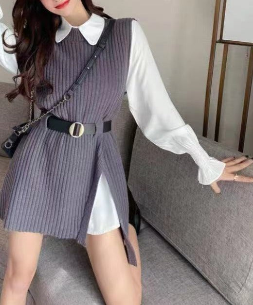 Levoire | Sweatshirt-Blouse - Ensemble De 2 Pièces, Décontracté Et Confortable Gris