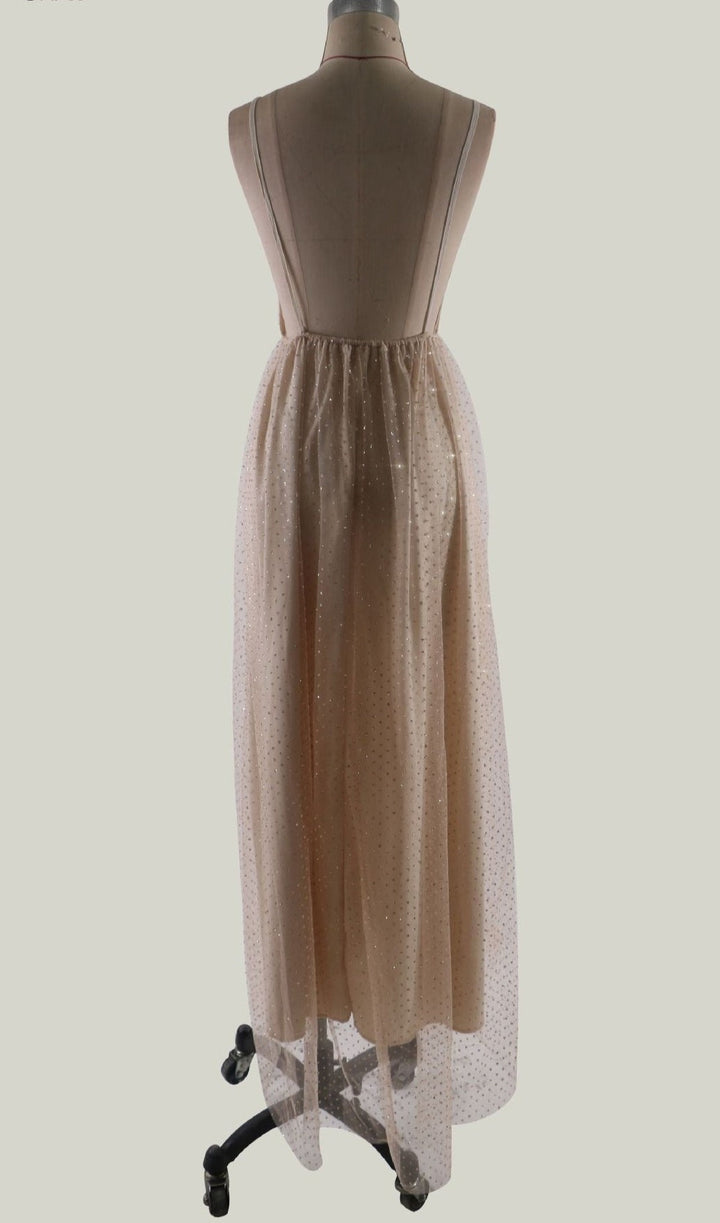 Levoire | Robe Romantique Sans Manches Décorée De Paillettes En Maille