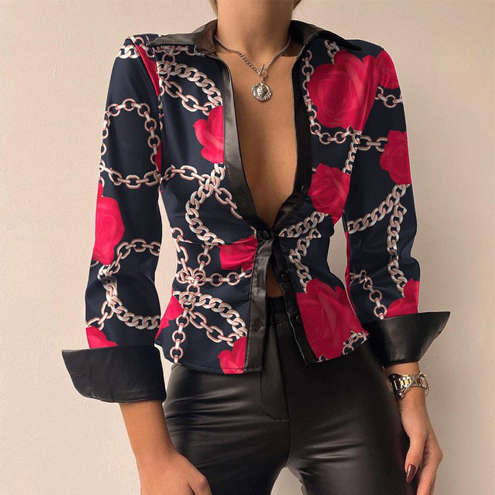 Levoire | V-Col T-Shirt Collier rouge