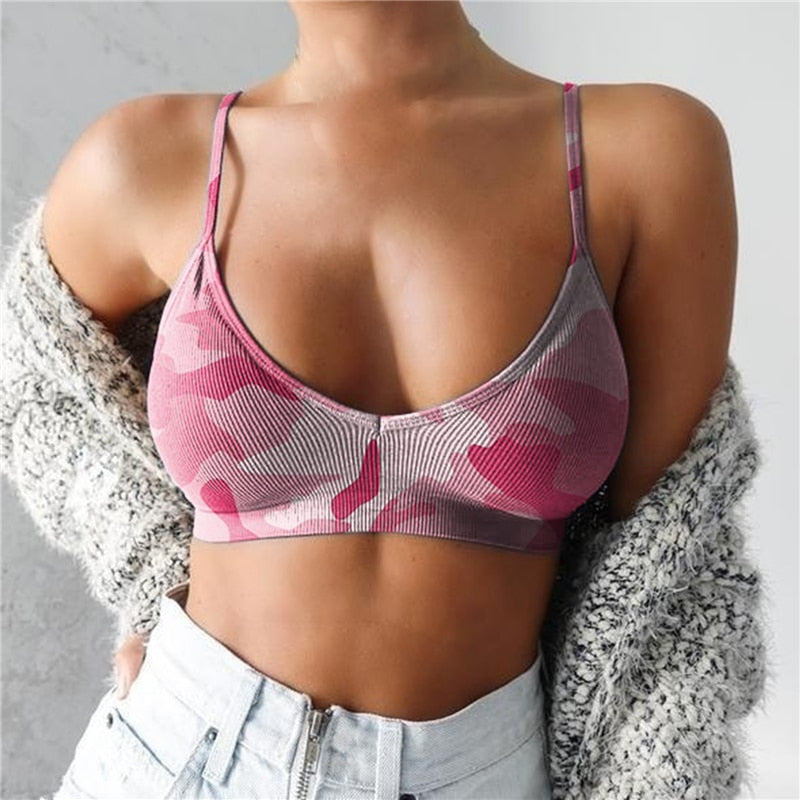 Levoire | Haut Court Camouflage - Un Haut Pour Femme Cool Et Estival Rosa