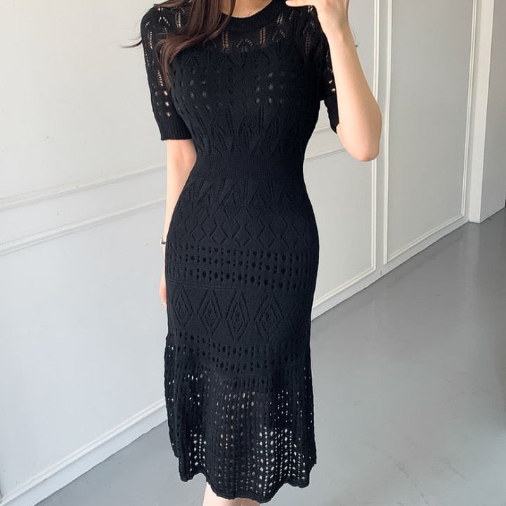 Levoire | Robe Décontractée Tricot A-Ligne Été