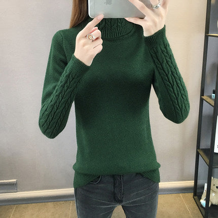 Levoire | Pull Haut Confort Doux Au Toucher Cachemire Vert foncé