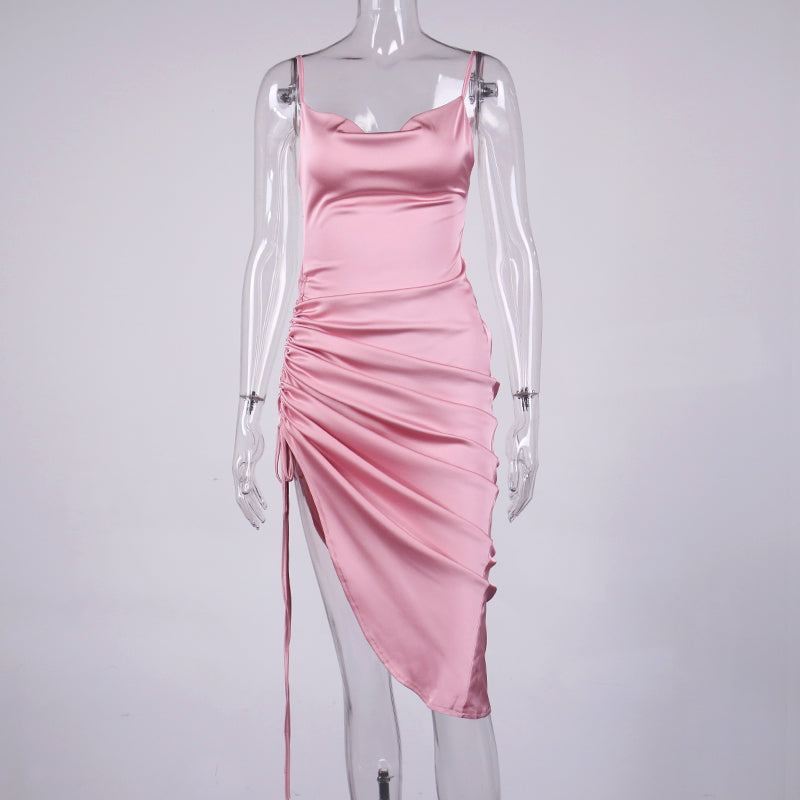 Levoire | Silke Bardot Ruché Corset Midi Robes