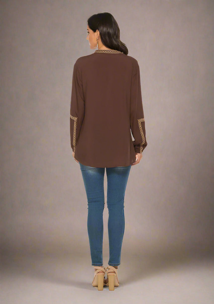 Levoire | Top Brodé Boho Pour Femmes