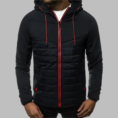 Levoire | Pull Pour Hommes Chaud Avec Capuche Et Fermeture Éclair Noir