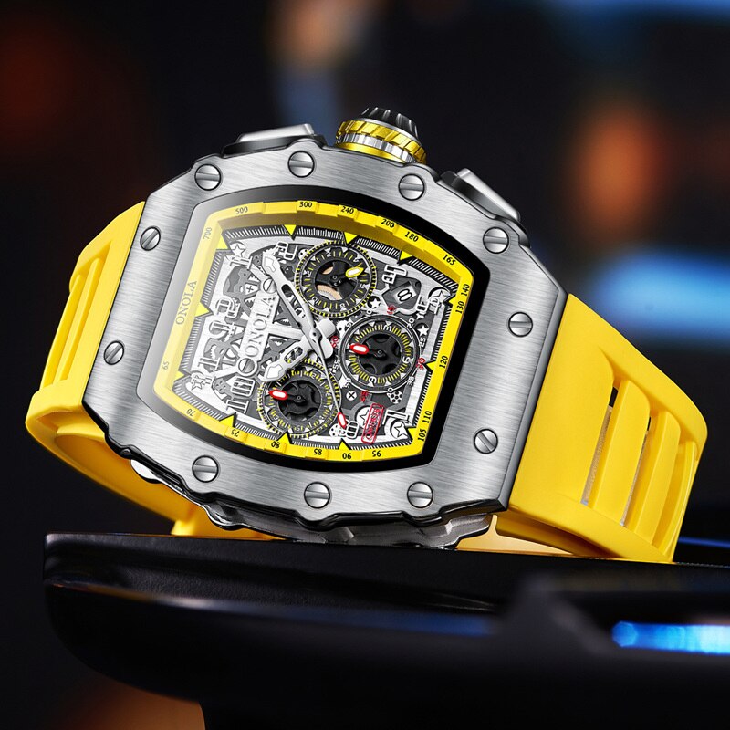 Levoire | Montre Homme Avec Fonction D'éclairage Jaune (quasiment épuisé)