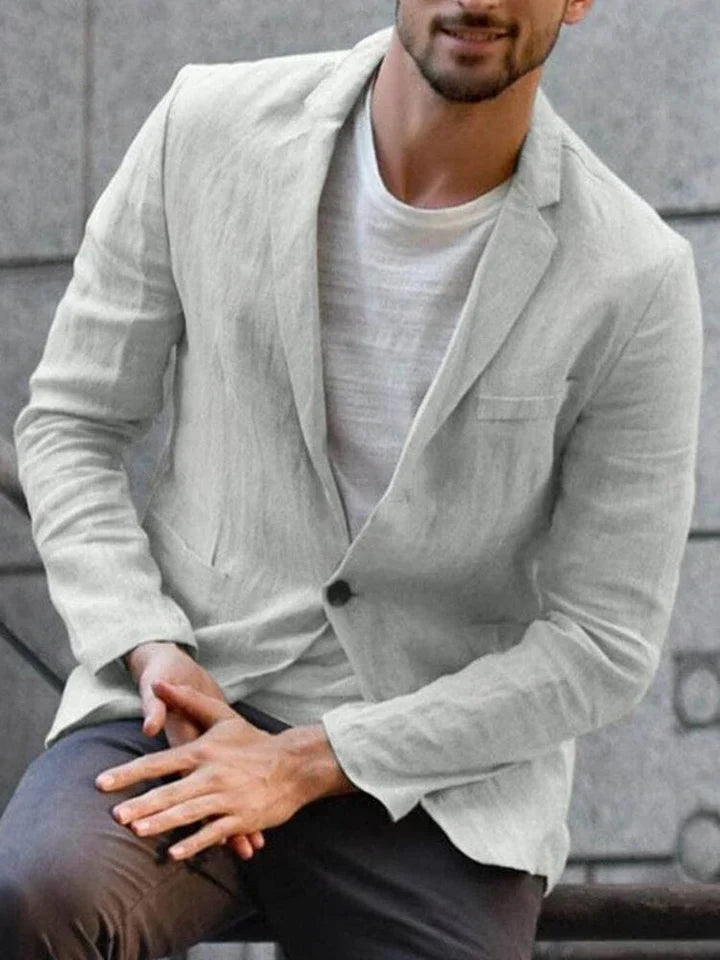 Levoire | Veste En Lin Pour L'Homme Soucieux De La Mode Gris