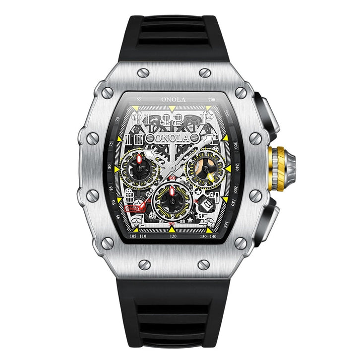 Levoire | Montre Homme Avec Fonction D'éclairage Argent Noir
