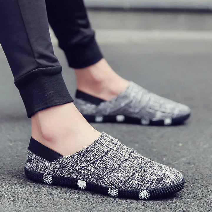 Levoire | Espadrilles Hommes Printemps/Été En Toile Gris