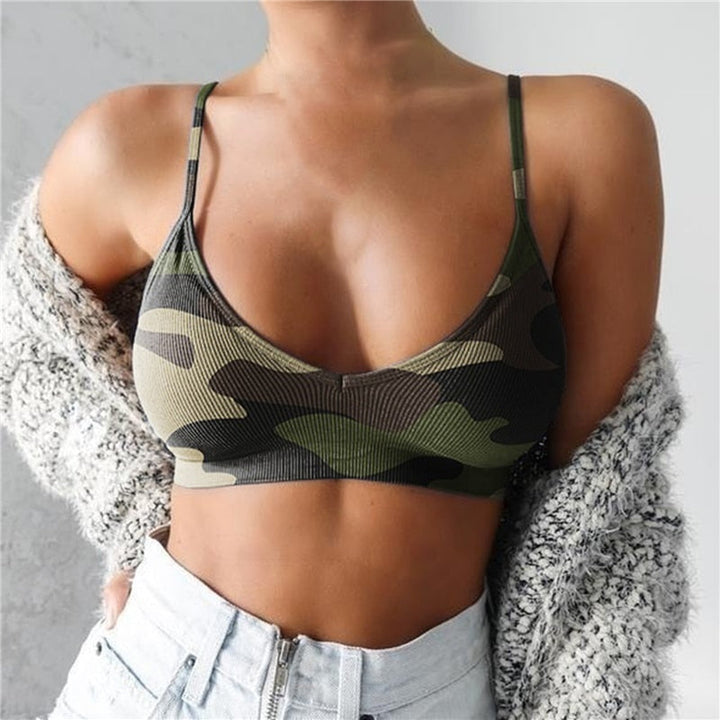 Levoire | Haut Court Camouflage - Un Haut Pour Femme Cool Et Estival Vert