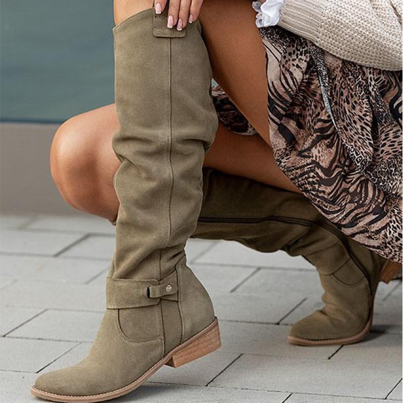 Avriane | Bottes en daim chaudes - Chaussures d'hiver confortables
