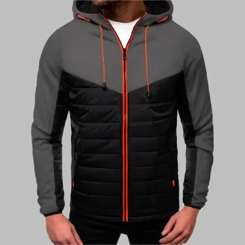 Levoire | Pull Pour Hommes Chaud Avec Capuche Et Fermeture Éclair Gris foncé