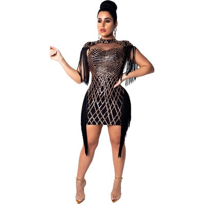 Levoire | Mini Robes À Sequins Nettos Sur Les Côtés Noir