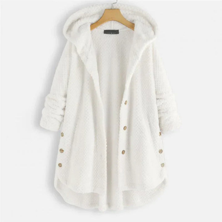 Levoire | Manteau Côtelé À Capuche Blanc