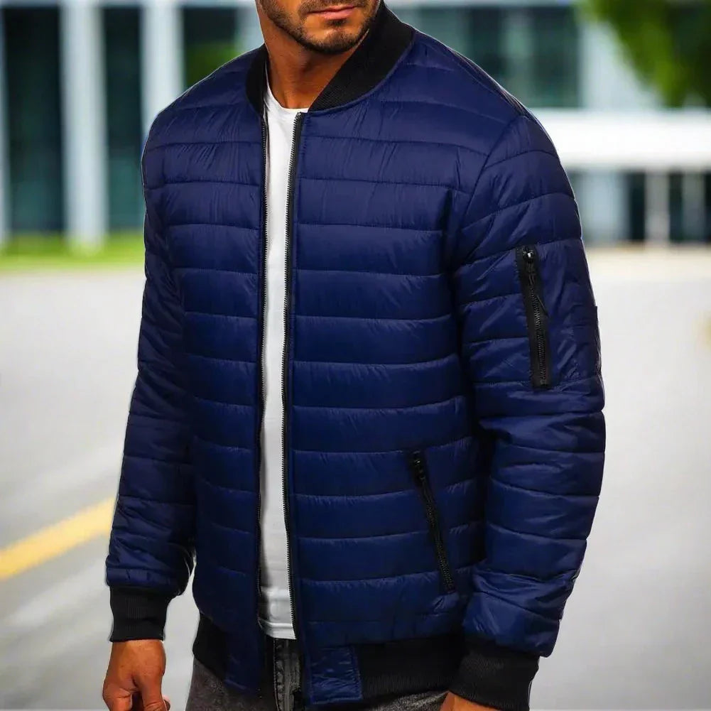 Levoire | Veste Légère Matelassée Décontractée Pour Hommes Pour Le Printemps Bleu marine