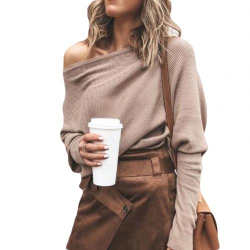 Levoire | Pull Tendance Doux Sans Épaules Khaki