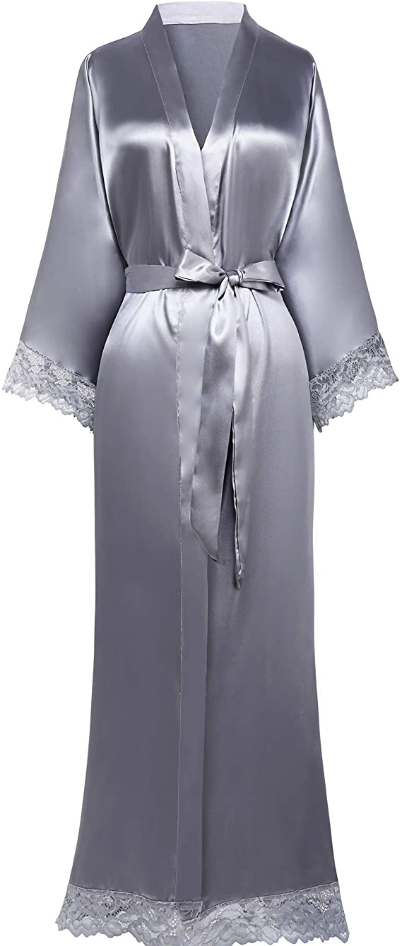 Levoire | Long Peignoir Avec Motif D'Araignée Gris
