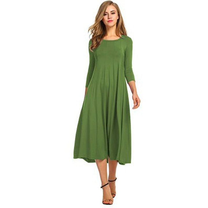 Levoire | Lssig Chic Styl Robe Trois Quarts Vert armée