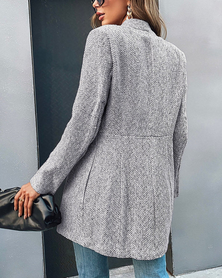 Levoire | Veste En Cuir Bleue À Manches Longues