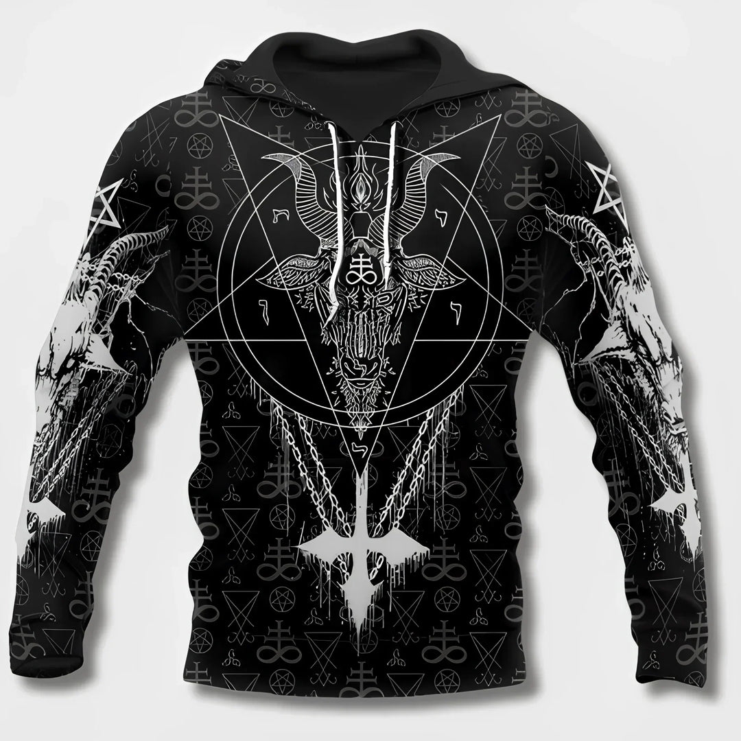 Levoire | Sweat À Capuche Inspiré Par Les Vikings Pour Hommes Minuit