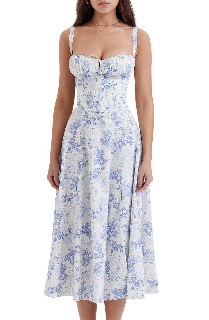 Levoire | Robe Ajustée Élégante Flatteuse Et Stylée Bleu