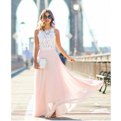 Levoire | Élégant Maxi Robe Longue Style Mariage Rose