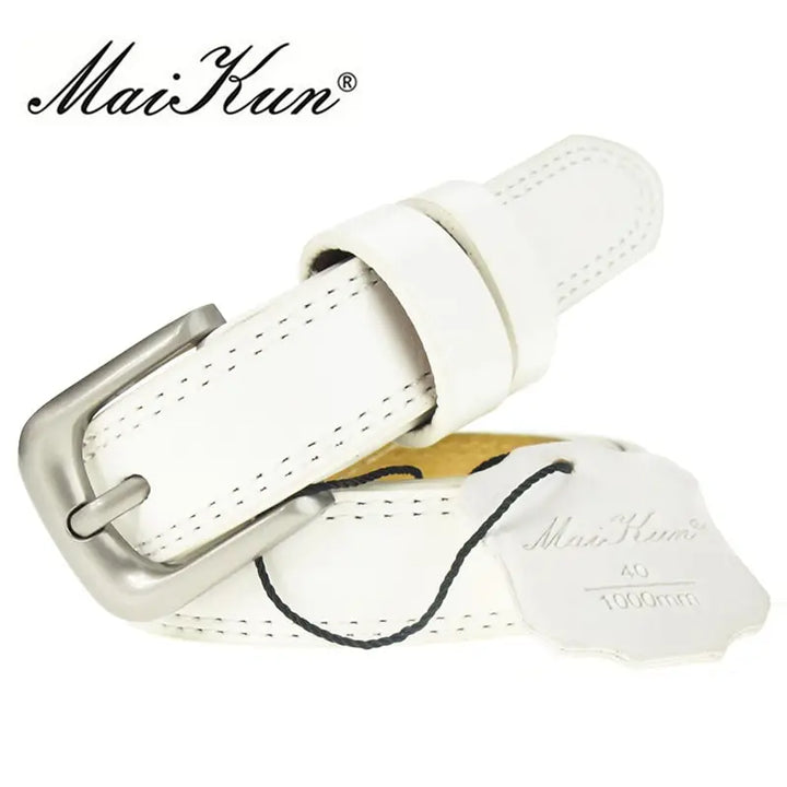 Levoire | Ceinture En Cuir Pour Femmes Blanc
