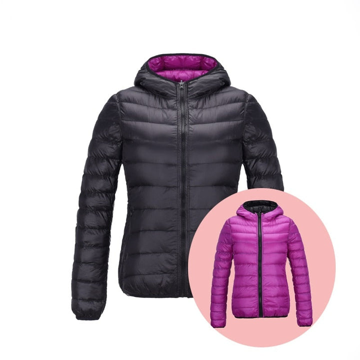 Levoire | Veste En Duvet Ultra Légère Et Réversible Noir et violet
