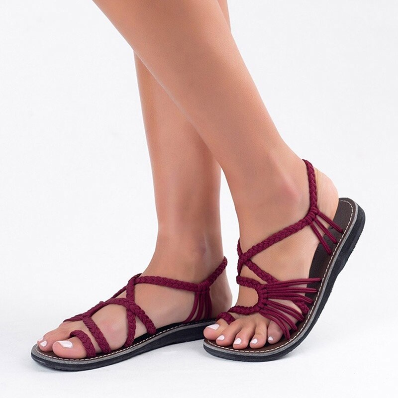 Levoire | Flops Tongs Tissées Vin rouge