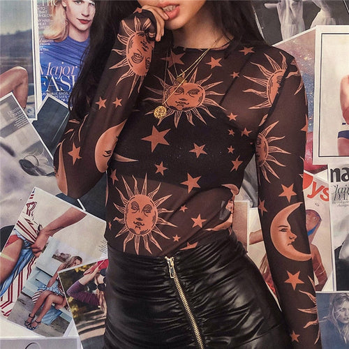 Levoire | Sweatshirt - Sweatshirt Avec Un Mesh Transparent Et Un Imprimé Inhabituel