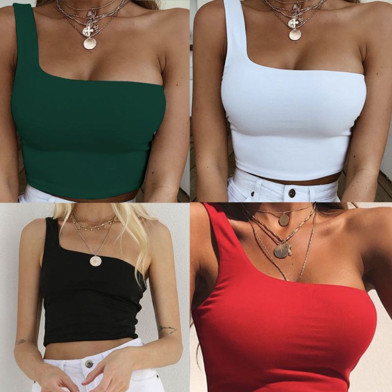 Levoire | Tara Top - Blouse Élégante Et Estivale À Une Manche Pour Femmes Noir S