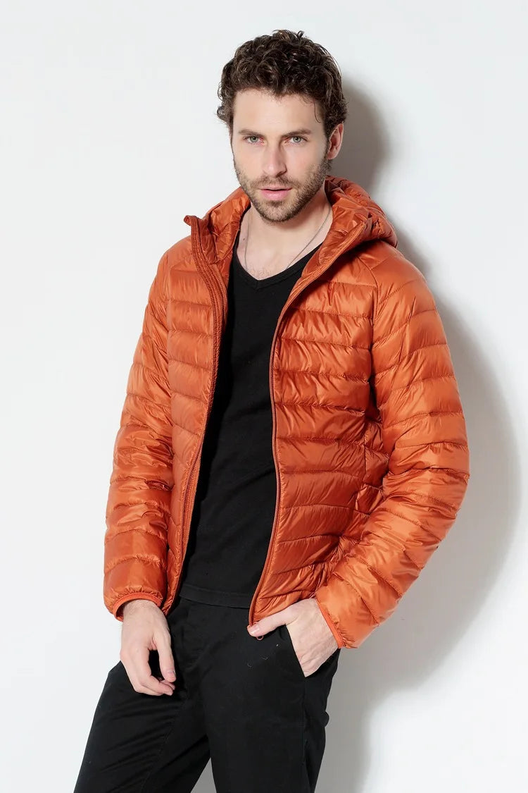 Levoire | Très Légère, Veste De Transition Matelassée Pour Hommes Orange