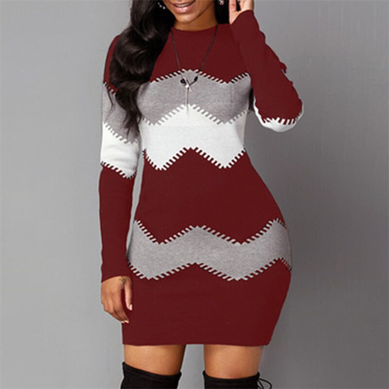 Levoire | Robe Tricotée Bodycon Printemps