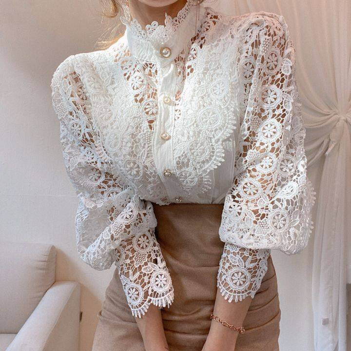 Levoire | Blouse Classique, Élégante & Super Mignonne ! Blanc