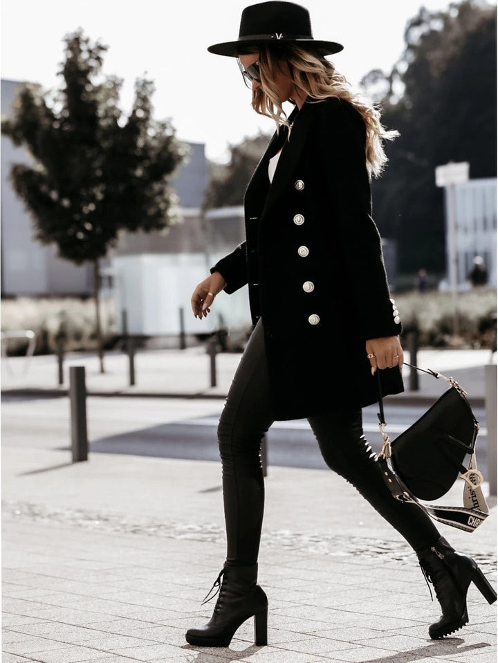 Levoire Solide Couleur Manteau Veste
