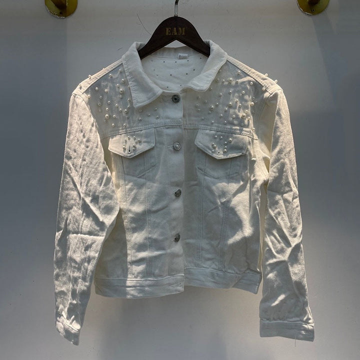 Levoire | Veste En Jean Décontractée Avec Perles