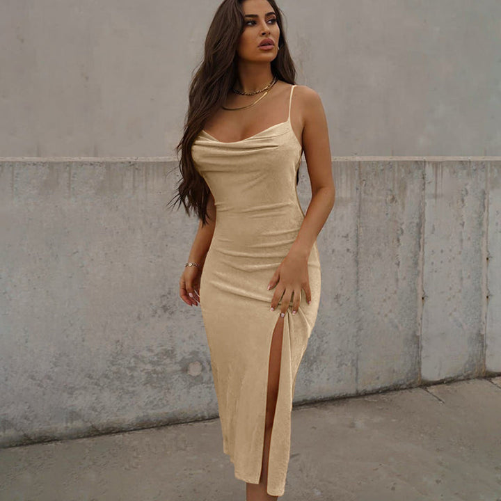 Levoire | Découpe D'Épaule Transition Arrière Mi-Longue Robes