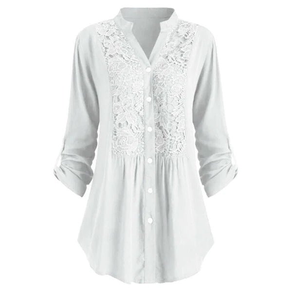 Levoire | Élégante blouse brodée pour femmes Blanc