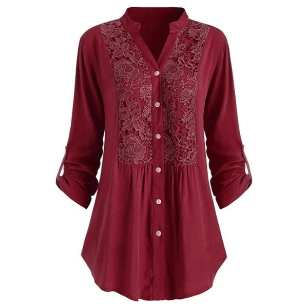 Levoire | Hafen Blouse - Tendance & Élégante Rot