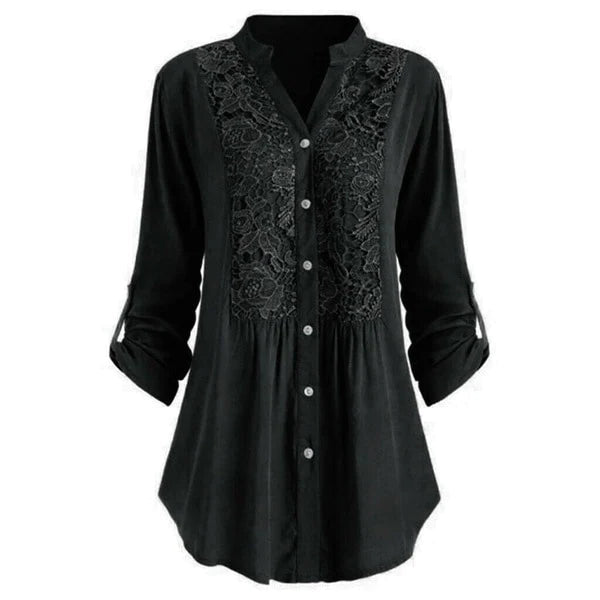 Levoire | Longue Blouse À Manches Bouffantes Noir