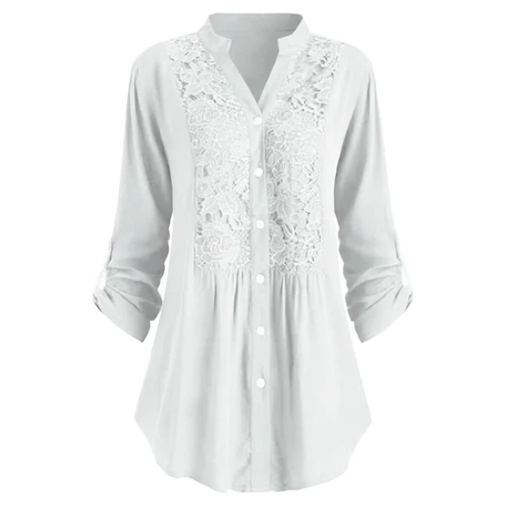 Levoire | Longue Blouse À Manches Bouffantes Blanc
