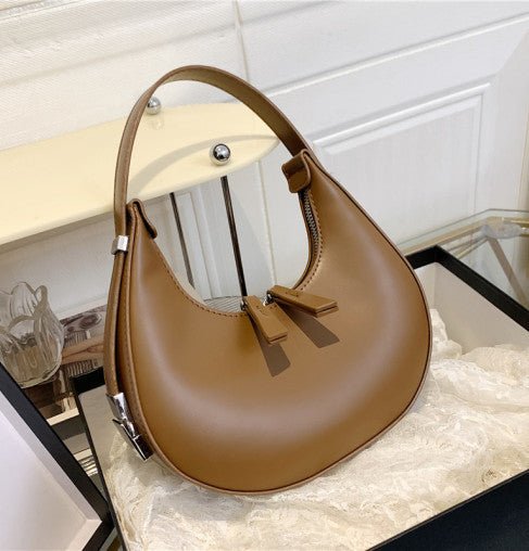 Levoire | Sac À Main Tendance À Fermeture Éclair Sac Épaule Petite Sacoche Café