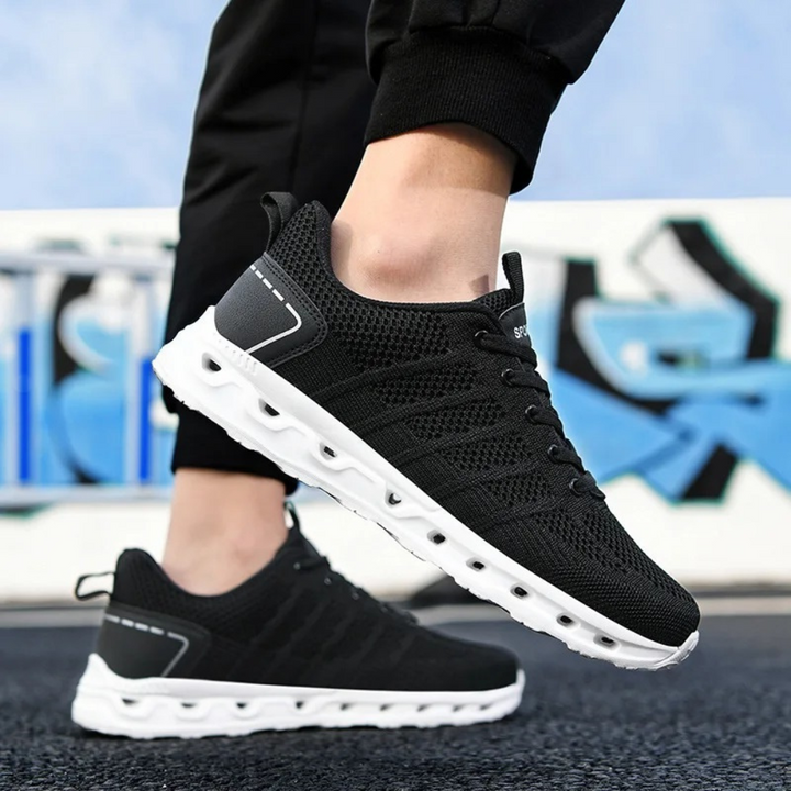 Levoire | Orthosport Respirant Chaussures De Course Hommes Noir et blanc