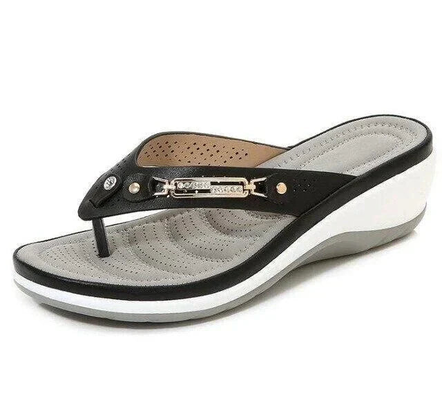 Levoire | Sandales À Flip-Flop Matelassées Douces Noir