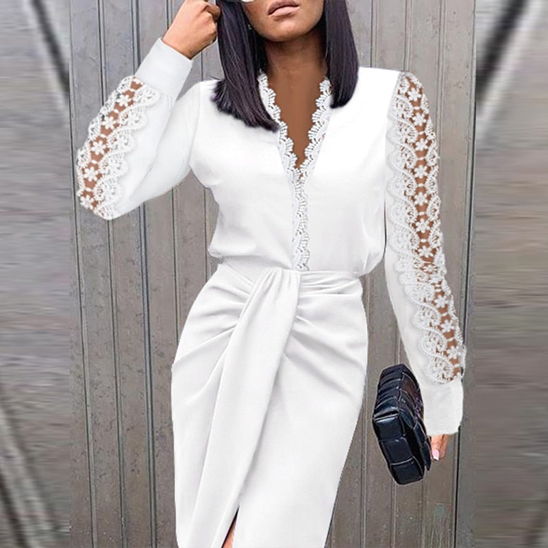 Levoire | Robe De Cocktail Longue Luxueuse Pour Femmes Blanc