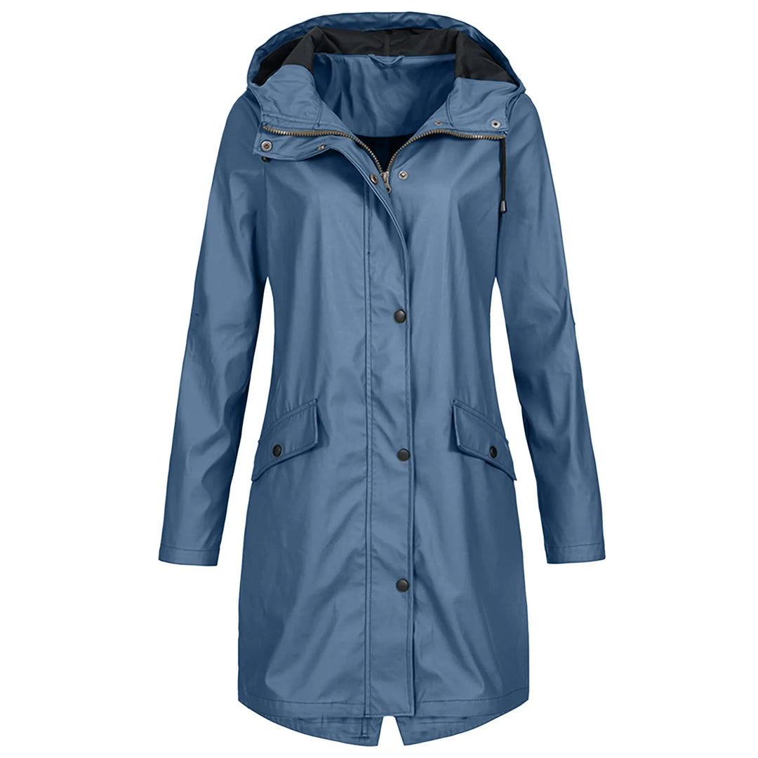 Levoire | Veste De Pluie Imperméable Avec Capuche Bleu