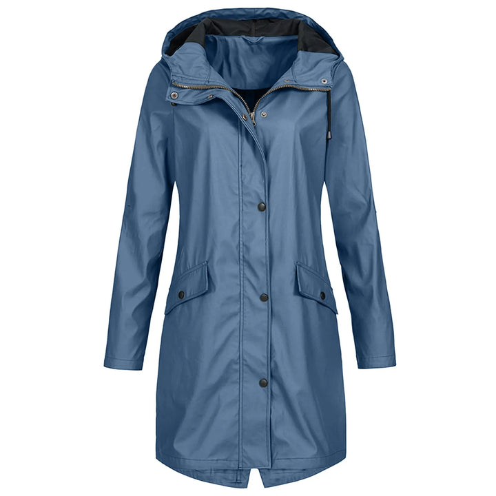 Levoire | Veste De Pluie Imperméable Avec Capuche Bleu