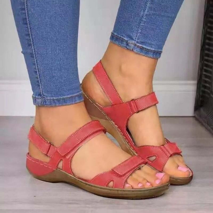 Levoire | Sandales Pour Femmes Ergonomiques Avec Velcro Rose