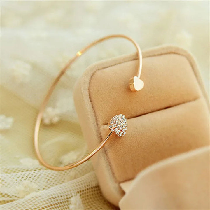 Levoire | Bracelet Cœur Ajustable En Cristal